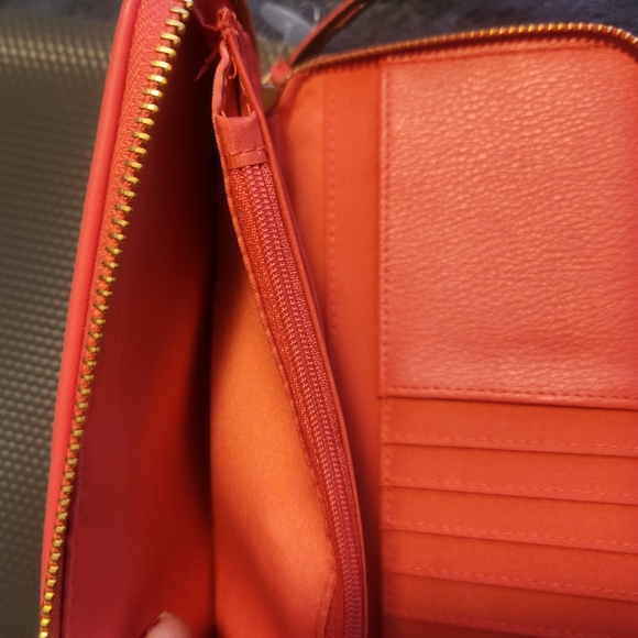 Large wallet- super soft pleather material- magenta color - Picture 4 of 7